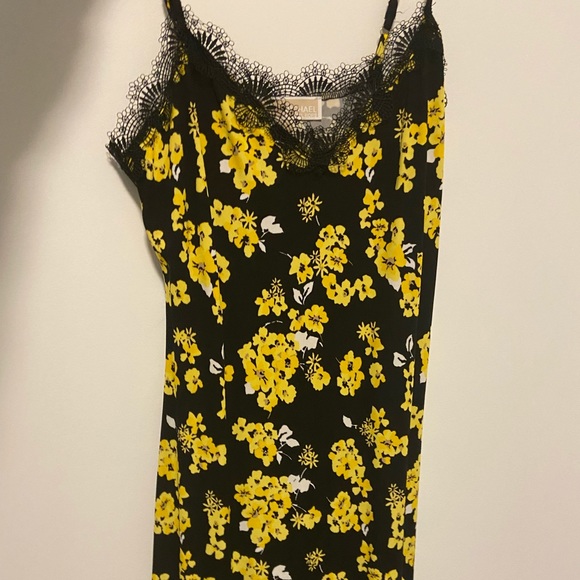 Michael Kors Yellow Flower Dress - Picture 2 of 4